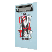 帽子の中の猫 | B&W文字 ミニクリップボード (アングル2)