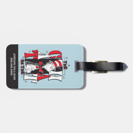 帽子の中の猫 | B&W文字 ラゲッジタグ (裏面横)