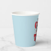 帽子の中の猫 | B&W文字 紙コップ (正面)