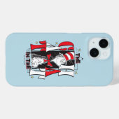 帽子の中の猫 | B&W文字 Case-Mate iPhoneケース (裏面 (横))