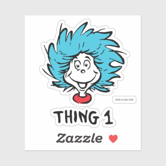 帽子の中の猫 | Thing 1 シール (シート)