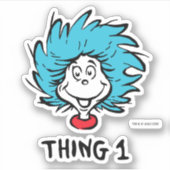 帽子の中の猫 | Thing 1 シール (正面)