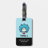 帽子の中の猫 | Thing 1 ラゲッジタグ (裏面縦)