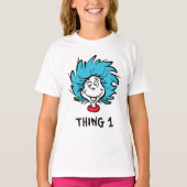 帽子の中の猫 | Thing 1 Tシャツ (正面)