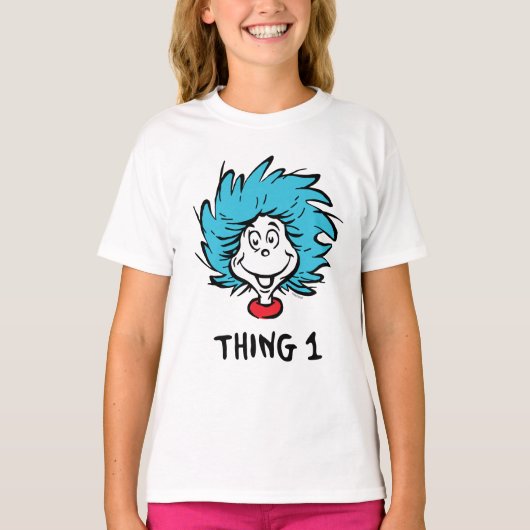 帽子の中の猫 | Thing 1 Tシャツ (正面)