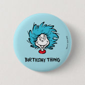 帽子の中の猫 | Thing 1 Thing 2 -誕生日Thing 缶バッジ (正面)