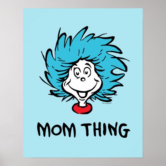 帽子の中の猫 | Thing 1 Thing 2 - Mom Thing ポスター (正面)