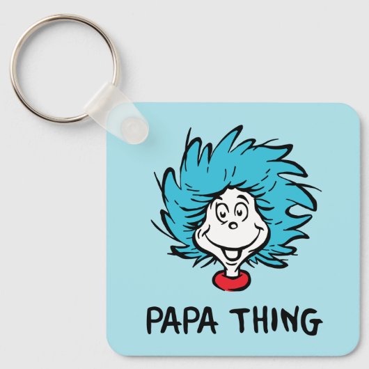 帽子の中の猫 | Thing 1 Thing 2 - Papa Thing キーホルダー (正面)