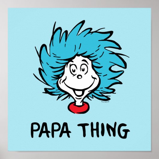 帽子の中の猫 | Thing 1 Thing 2 - Papa Thing ポスター (正面)