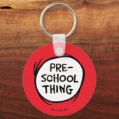 帽子の中の猫 | Thing 1 Thing 2 - Preschool Thing キーホルダー (裏面)