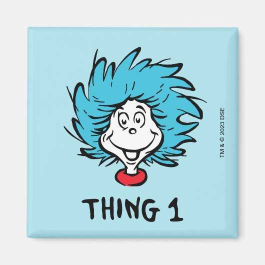 帽子の中の猫 | Thing 1 Thing 2 - Thing 1 マグネット (正面)