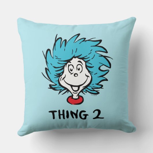 帽子の中の猫 | Thing 2 クッション (裏面)