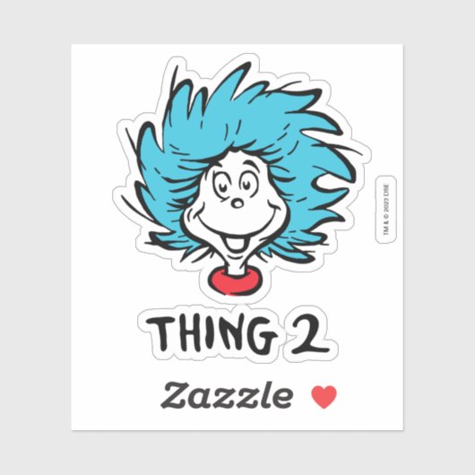 帽子の中の猫 | Thing 2 シール (シート)
