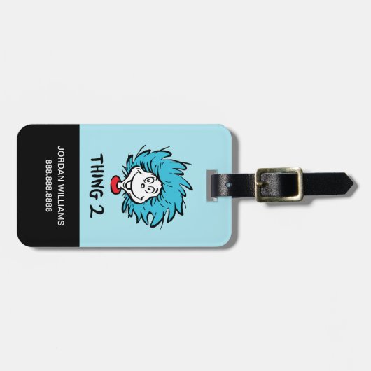 帽子の中の猫 | Thing 2 ラゲッジタグ (正面横)