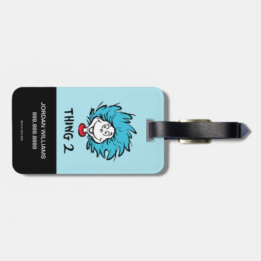 帽子の中の猫 | Thing 2 ラゲッジタグ (裏面横)