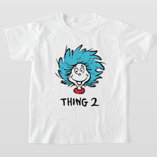 帽子の中の猫 | Thing 2 Tシャツ (レイダウン)