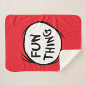 帽子の中の猫 | Thing One Thing Two -おもしろい シェルパブランケット (正面(横))