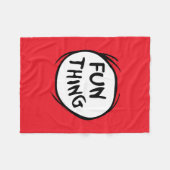 帽子の中の猫 | Thing One Thing Two -おもしろい フリースブランケット (正面(横))