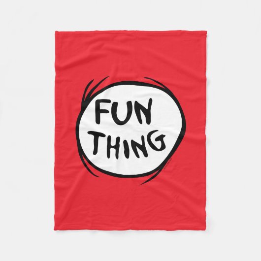 帽子の中の猫 | Thing One Thing Two -おもしろい フリースブランケット (正面)