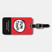 帽子の中の猫 | Thing One Thing Two -おもしろい ラゲッジタグ (正面横)