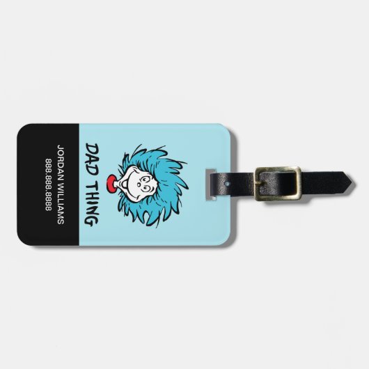 帽子の中の猫 | Thing One Thing Two -パパThing ラゲッジタグ (正面横)