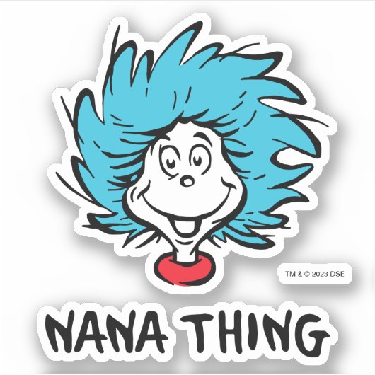 帽子の中の猫 | Thing One Thing Two - Nana Thing シール (正面)