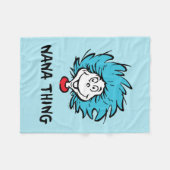 帽子の中の猫 | Thing One Thing Two - Nana Thing フリースブランケット (正面(横))