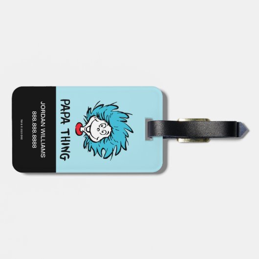 帽子の中の猫 | Thing One Thing Two - Papa Thing ラゲッジタグ (裏面横)