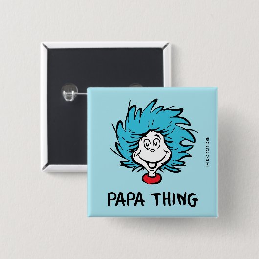 帽子の中の猫 | Thing One Thing Two - Papa Thing 缶バッジ (正面&裏面)