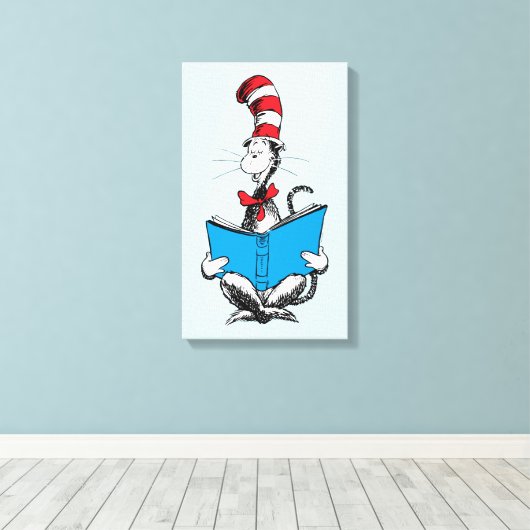 帽子の中の読猫 キャンバスプリント (インサイチュ (ウッドフロア))