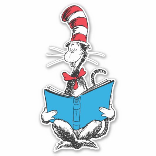 帽子の中の読猫 シール (正面)