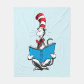 帽子の中の読猫 フリースブランケット (正面)