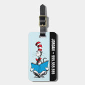 帽子の中の読猫 ラゲッジタグ (正面縦)