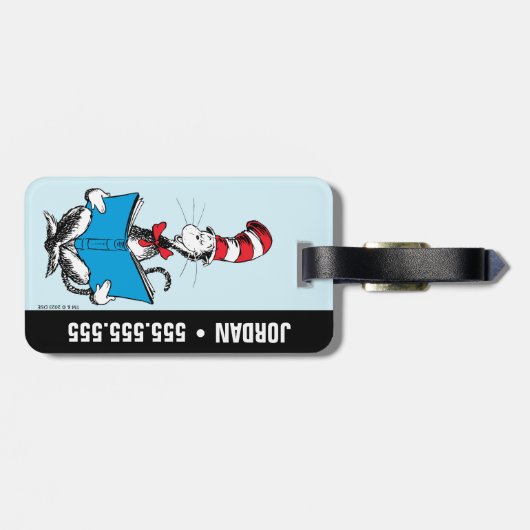 帽子の中の読猫 ラゲッジタグ (裏面横)