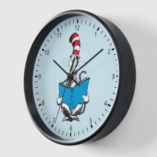 帽子の中の読猫 壁時計 (傾斜)