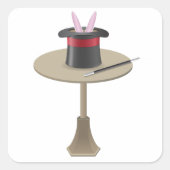 帽子の中の魔術師のうさぎ スクエアシール (正面)