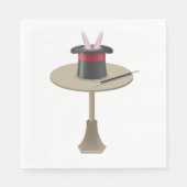 帽子の中の魔術師のうさぎ スタンダードランチョンナプキン (正面)