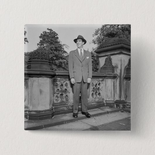 帽子の人 缶バッジ (正面)