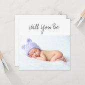 帽子の写真をかぶった私の神の親ベビーになれるか カード (正面/裏面インサイチュ)