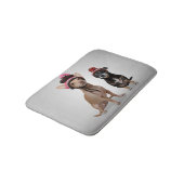 帽子の写真を持つチワワ犬 バスマット (アングル)