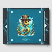 帽子の可愛いスチームパンクスタイリッシュの乗馬。 ゲストブック (裏面)