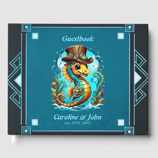 帽子の可愛いスチームパンクスタイリッシュの乗馬。 ゲストブック (正面)