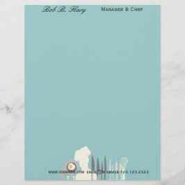帽子の台所を持つ専門ビジネスシェフ レターヘッド