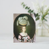 帽子の女性のポートレート ポストカード (スタンド正面)