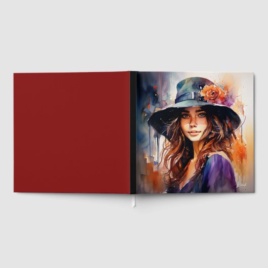 帽子の女：恵みのポートレート鮮やか ゲストブック (全面)