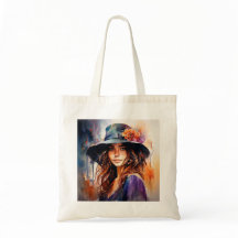 帽子の女：恵みのポートレート鮮やか