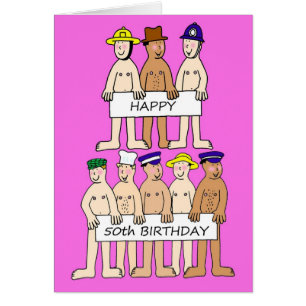 帽子の幸せな第50誕生日のおもしろいの漫画の人