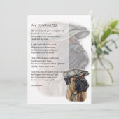 帽子の慰める人のボクサー犬の挨拶状 カード (スタンド正面)