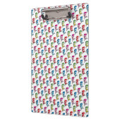 帽子の柄のカラフル猫 クリップボード (左)