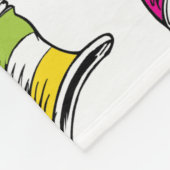 帽子の柄のカラフル猫 フリースブランケット (角)